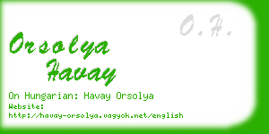 orsolya havay business card